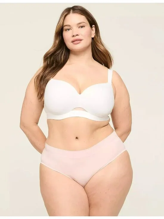 Cacique Lightly Lined Balconette 46D Bright White Hidden Underwire NWT - Picture 3 of 13